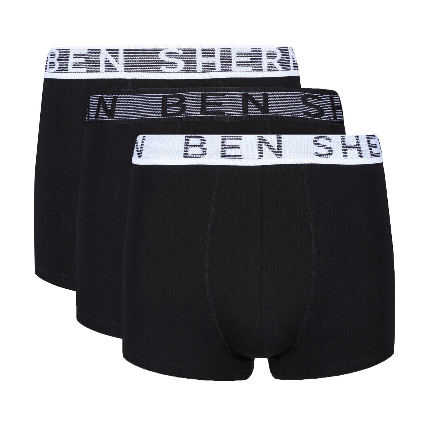 Ben Sherman Bray 3 Pack Trunks - Black - Medium  | TJ Hughes