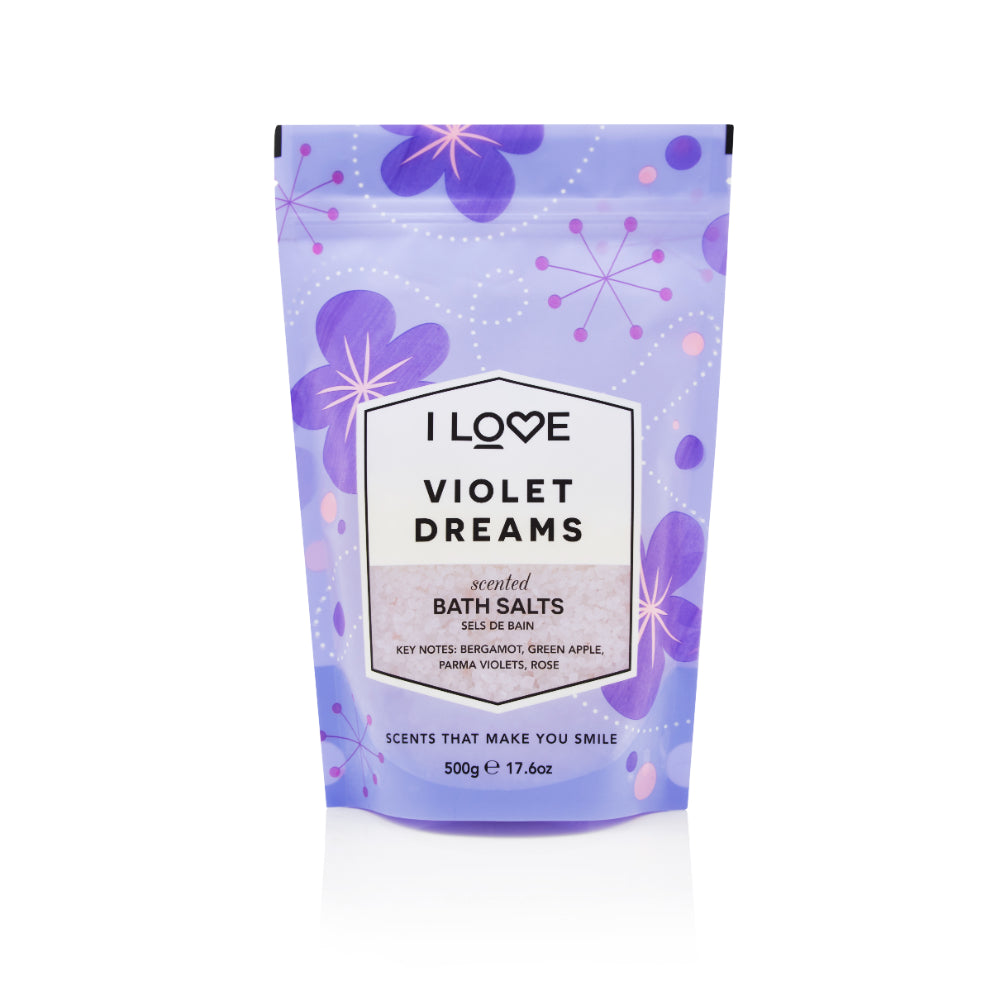 I Love Signature Bath Salts 500g Violet Dreams  | TJ Hughes