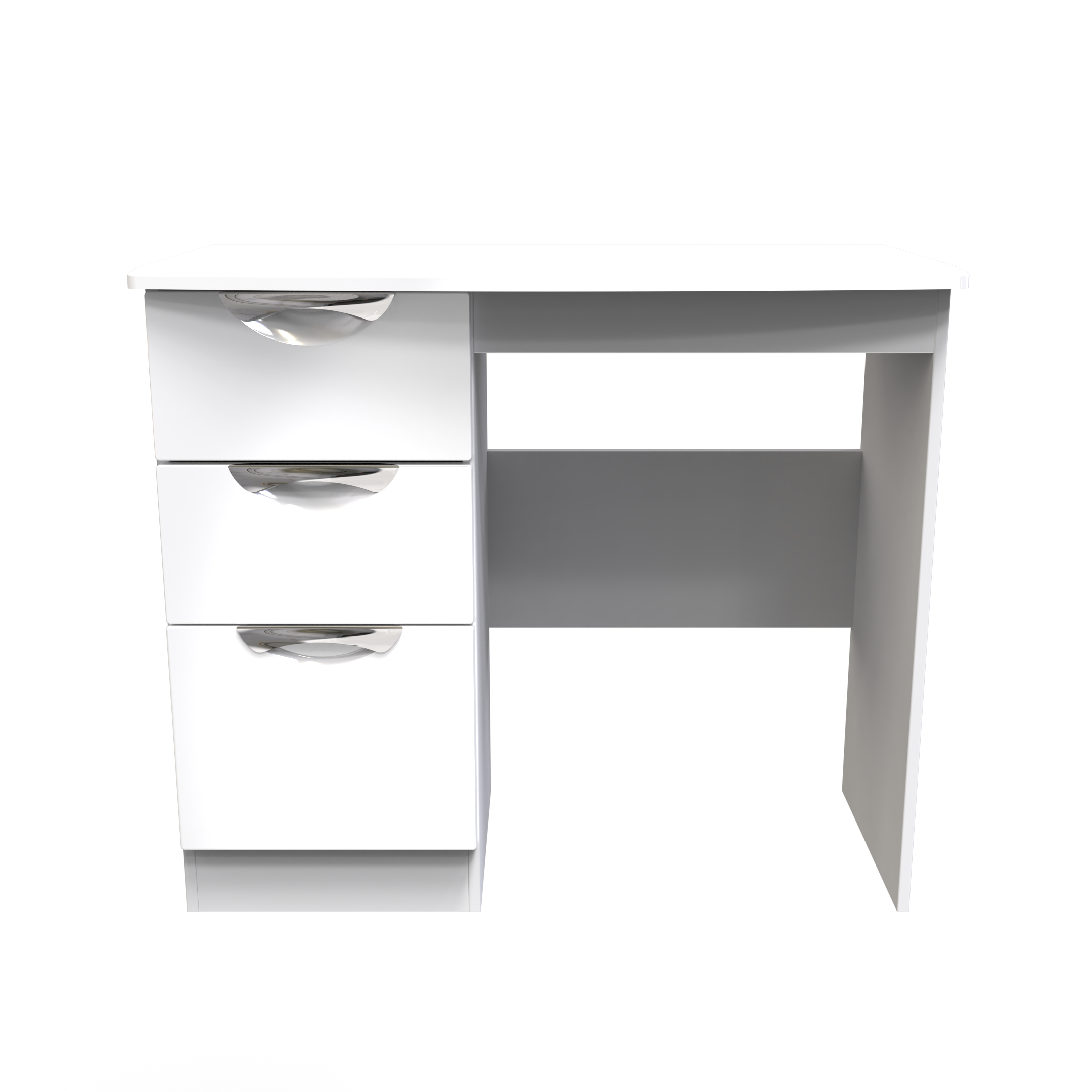 Cairo Ready Assembled Dressing Table  - White Gloss & White - Lewis’s Home  | TJ Hughes