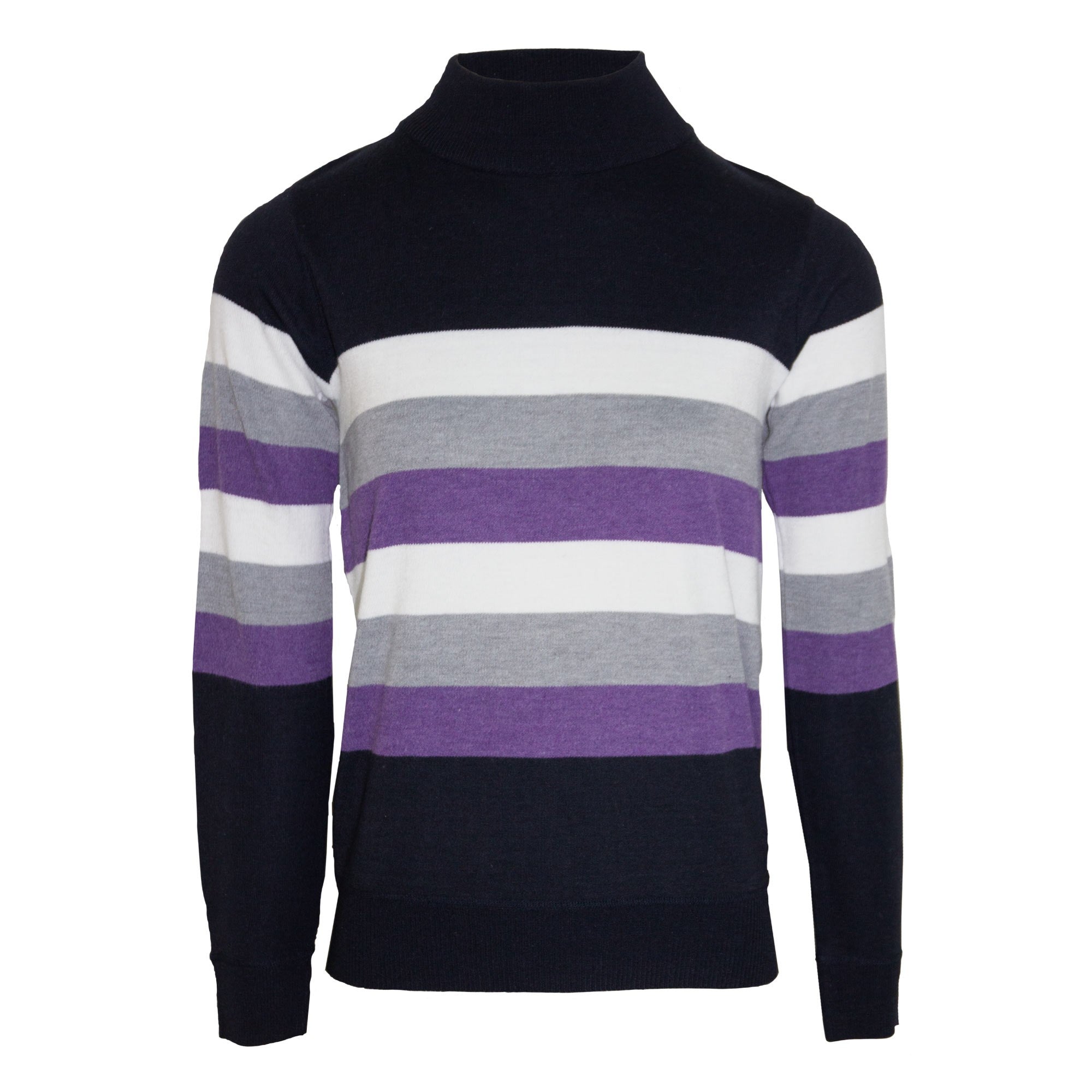 Tru Soft Touch Colour Block Ladies Jumper - Purple - SMALL  | TJ Hughes