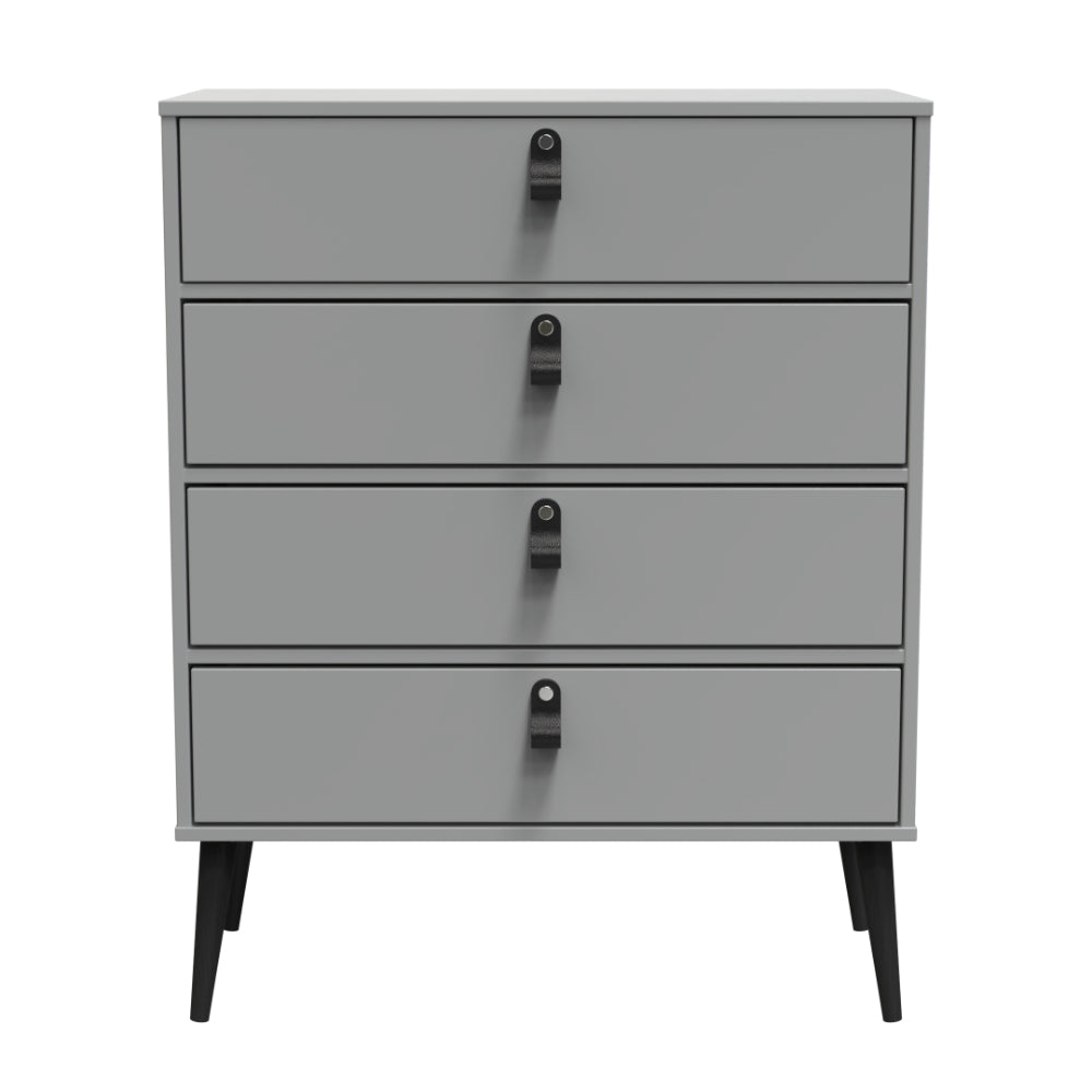Dublin Ready Assembled Chest of Drawers with 4 Drawers  - Dusk Grey - Lewis’s Home  | TJ Hughes
