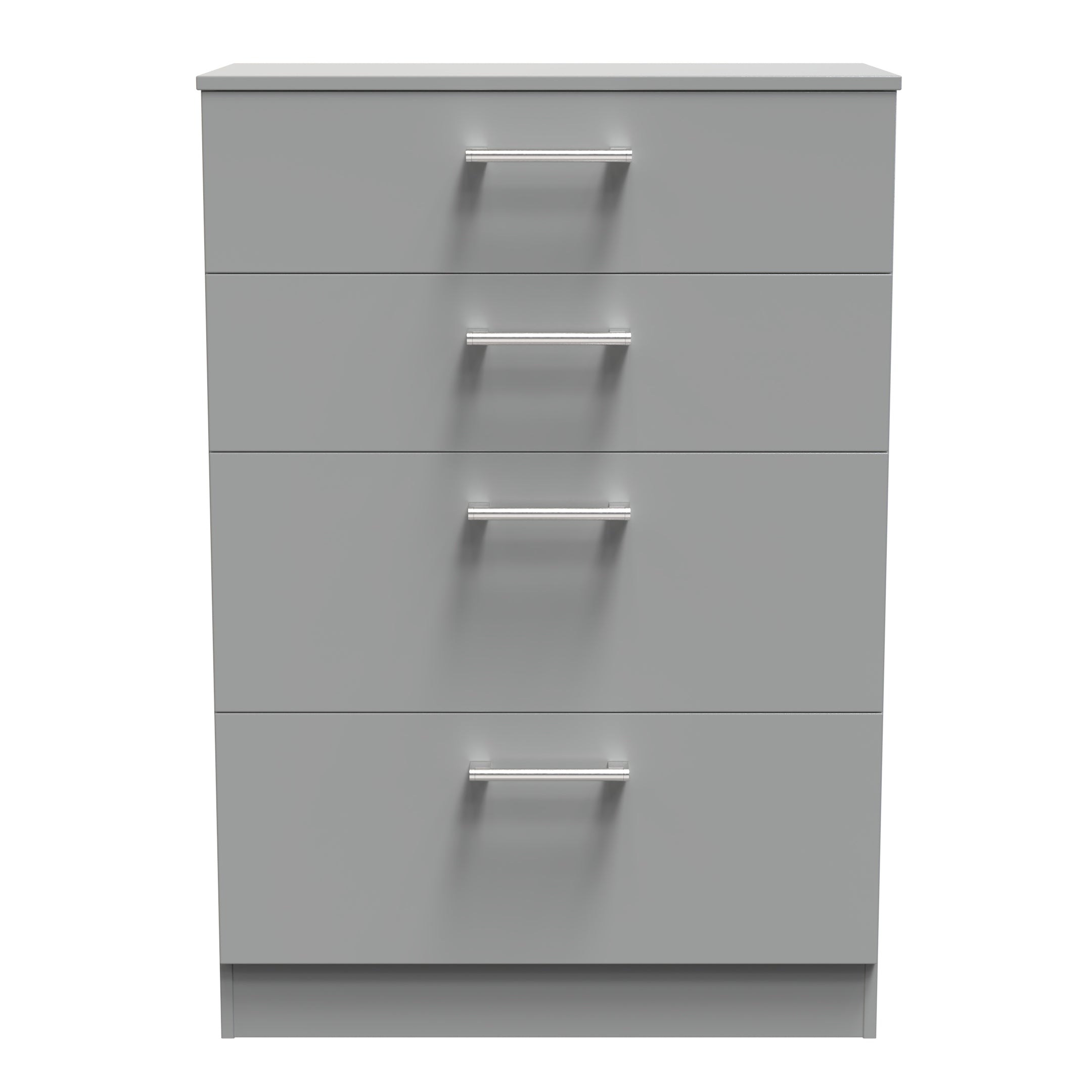 Denver Ready Assembled Chest Of Drawers with 4 Drawers - Grey - Lewis’s Home  | TJ Hughes