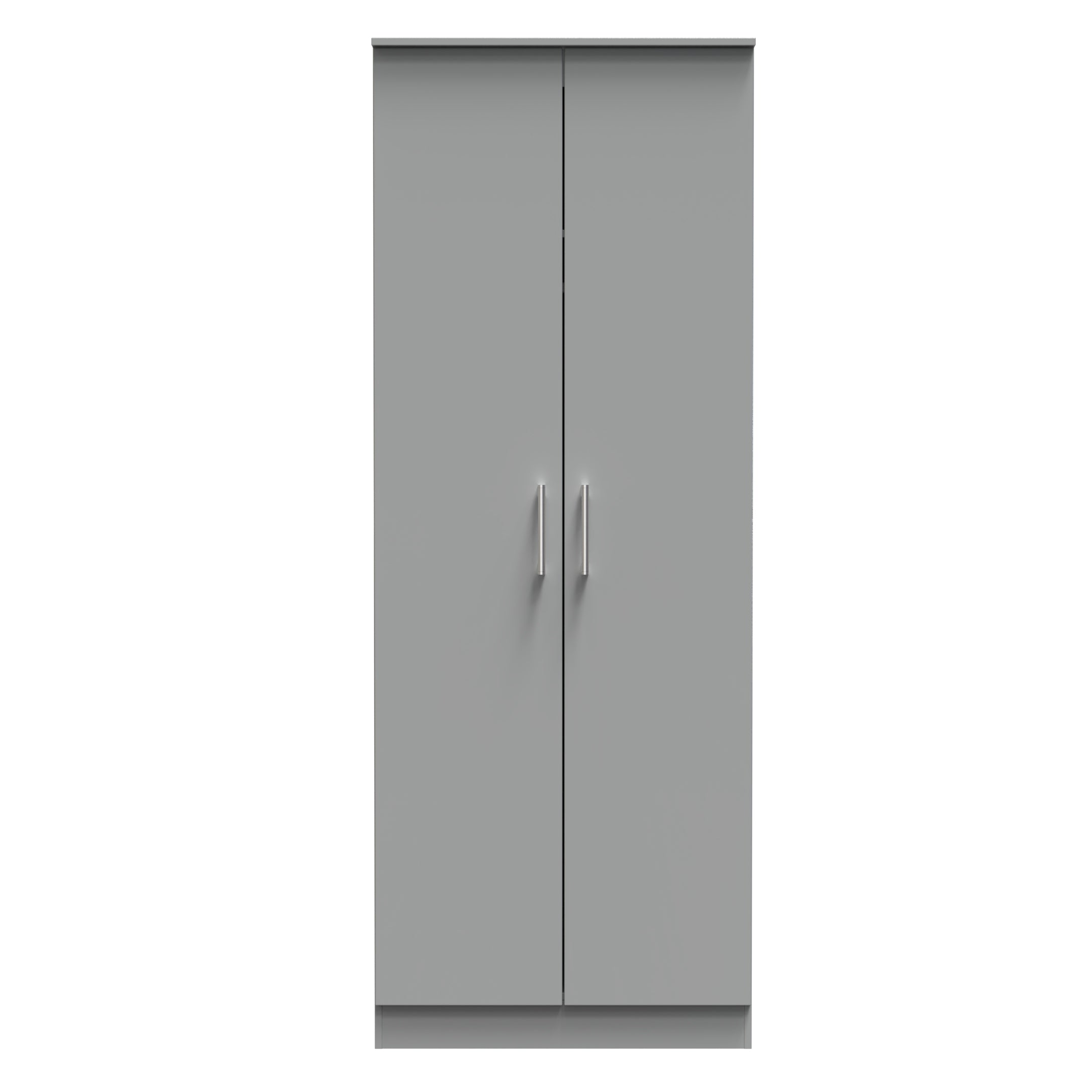 Denver Ready Assembled Wardrobe with 2 Doors - Grey - Lewis’s Home  | TJ Hughes
