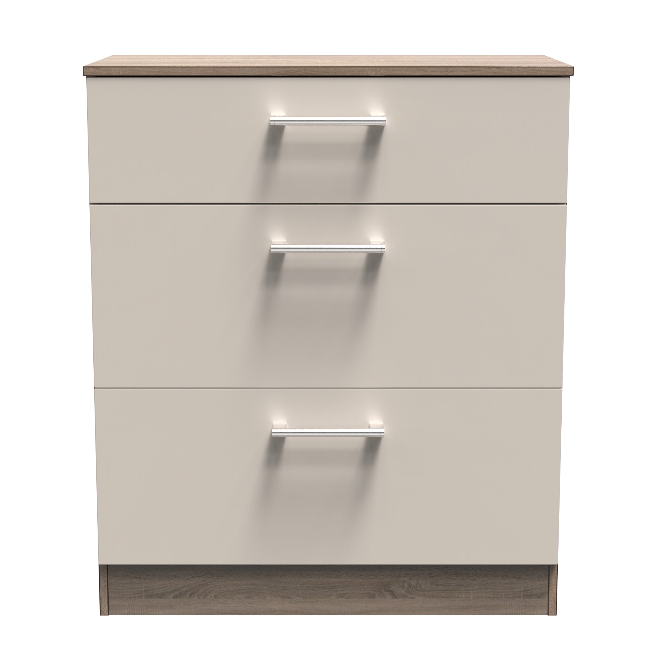 Stamford Ready Assembled Chest Of Drawers with 3 Drawers - Kashmir Matt / Darkolino - Lewis’s Home  | TJ Hughes