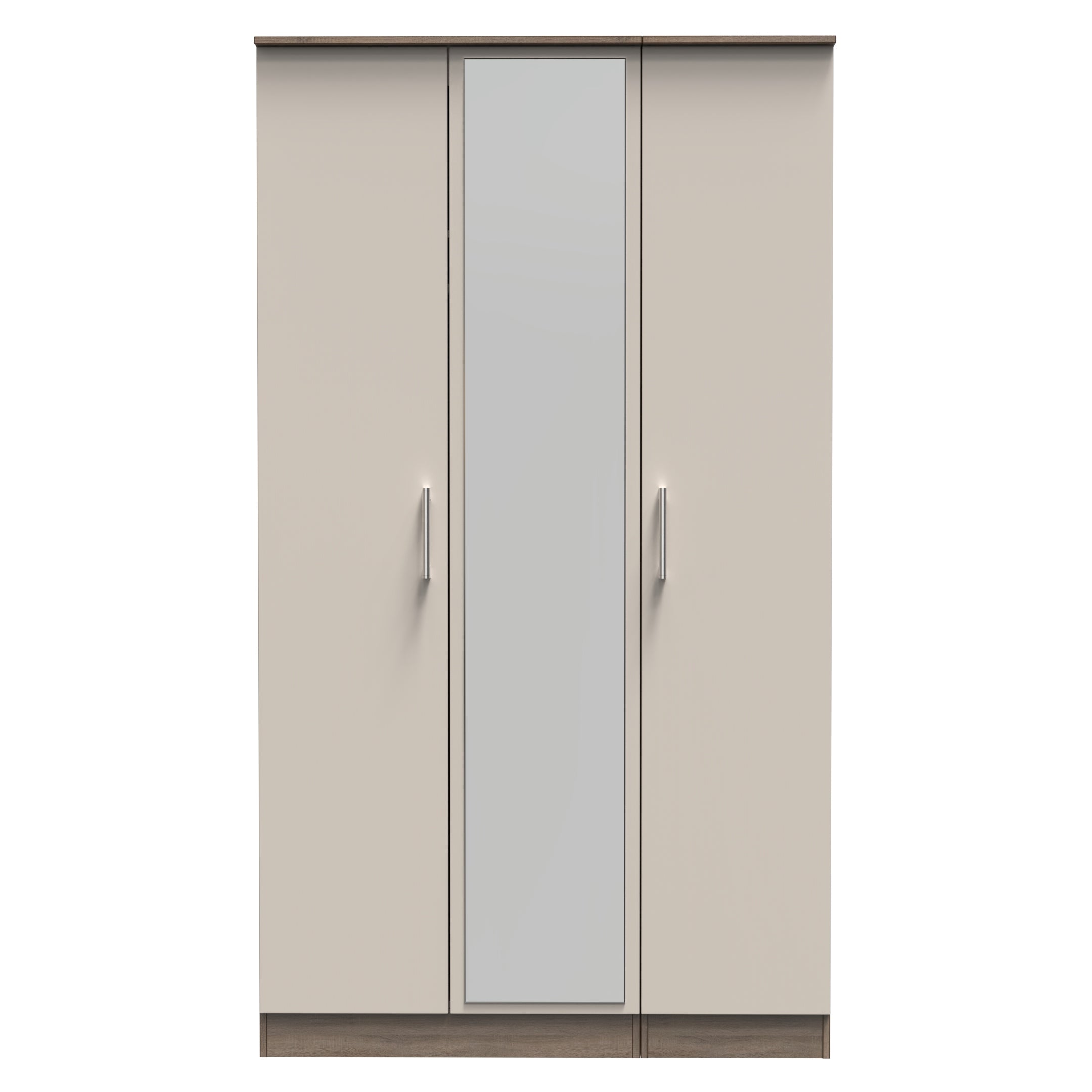 Stamford Ready Assembled Wardrobe with Triple Mirror - Kashmir Matt / Darkolino - Lewis’s Home  | TJ Hughes