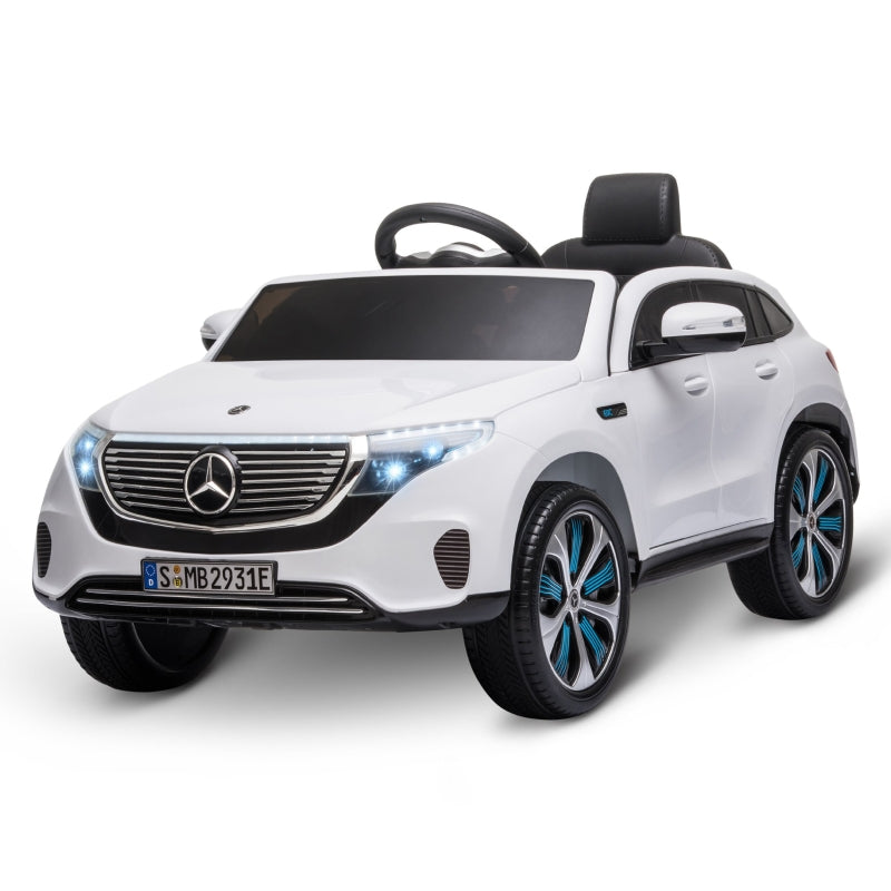 HOMCOM Kids Electric Ride on Mercedes Benz EQC400 12v - White  | TJ Hughes