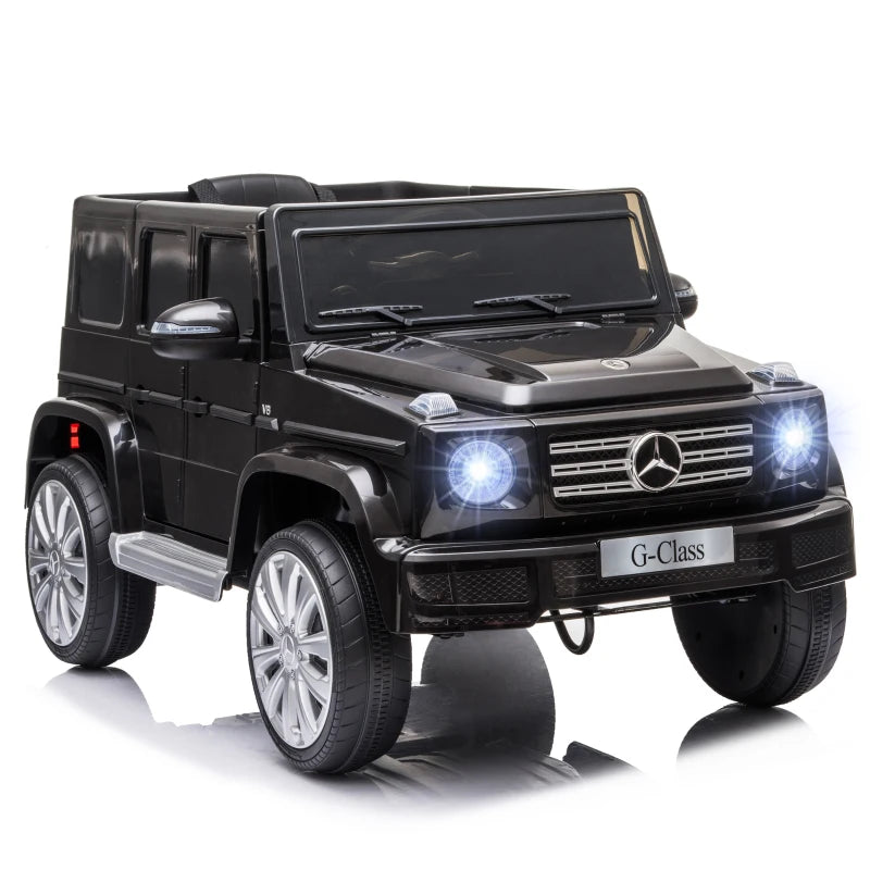 HOMCOM Kids Electric Ride on Mercedes Benz G500 12v - Black  | TJ Hughes