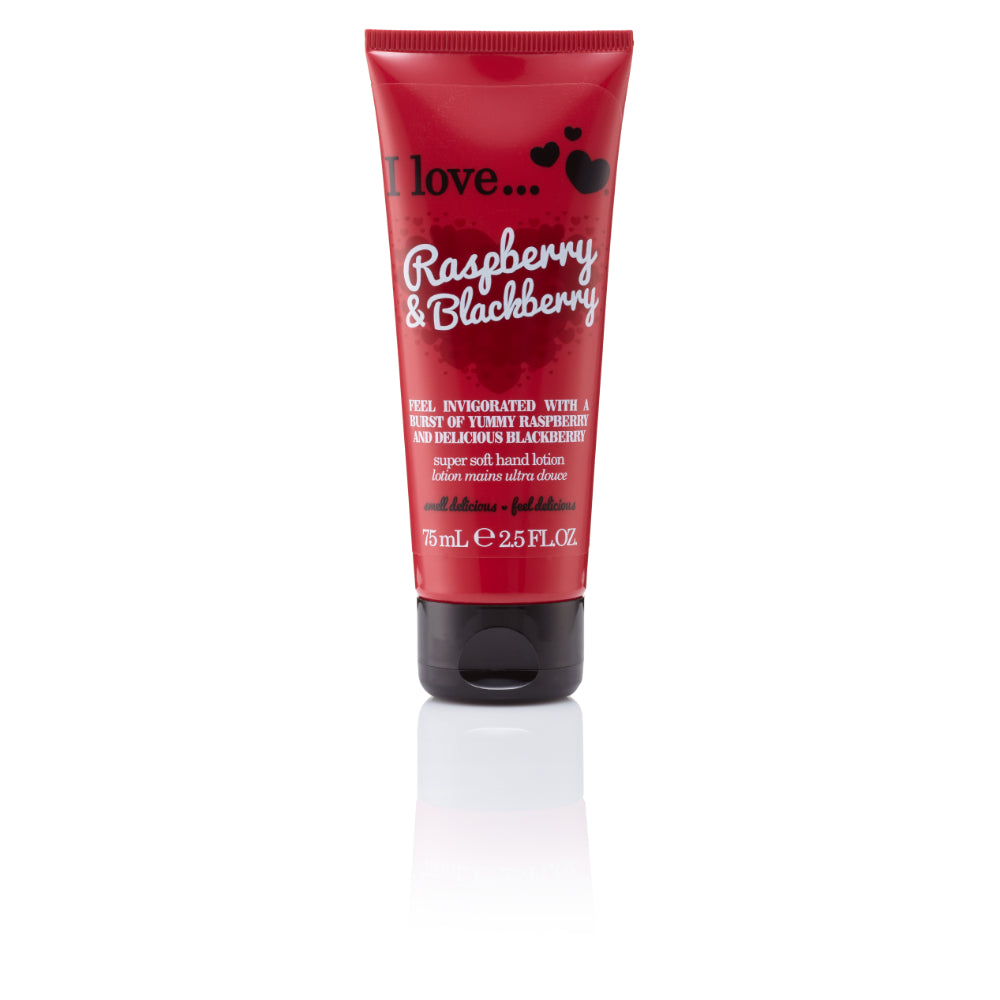 I Love Hand Lotion Raspberry & Blackberry 75ml  | TJ Hughes Black