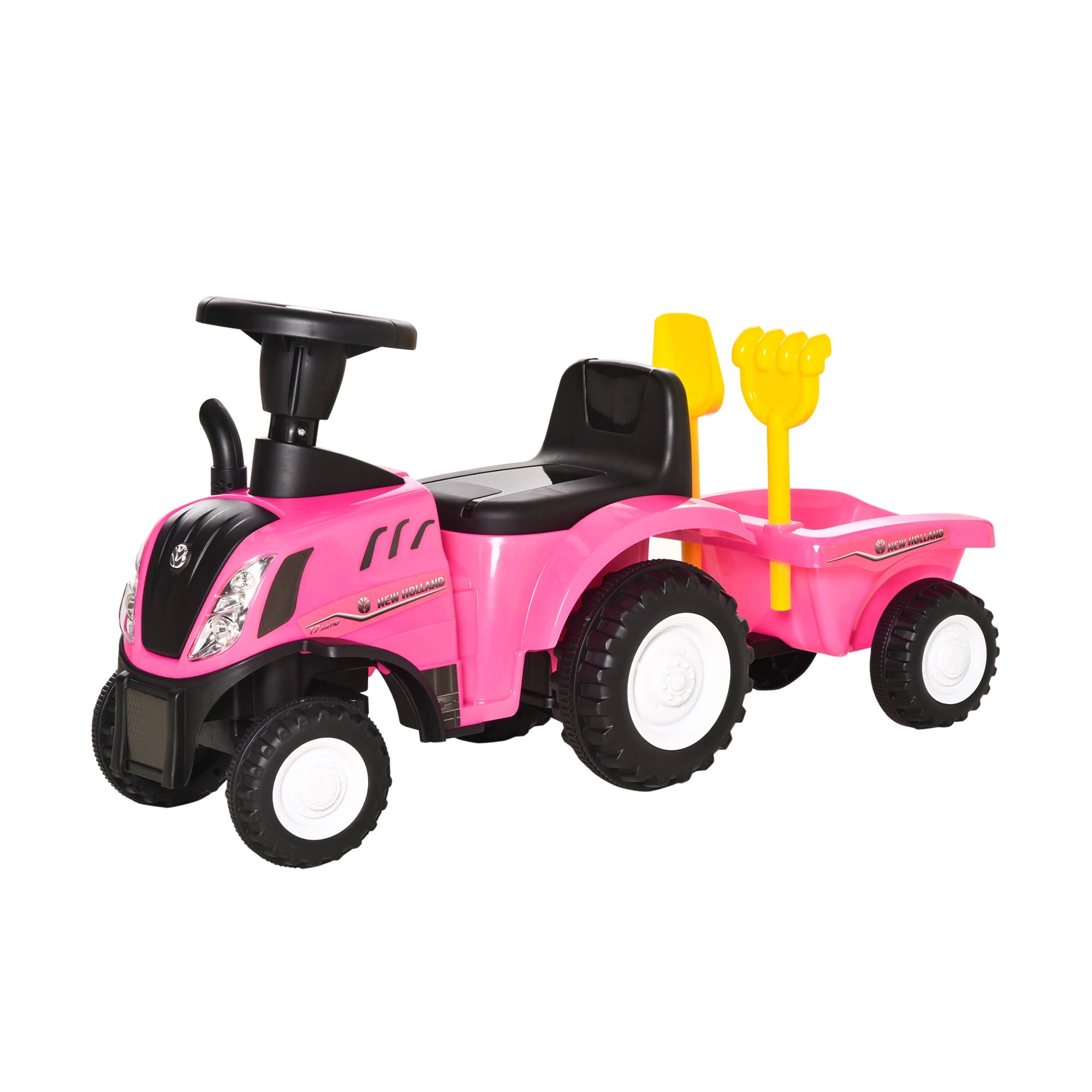 HOMCOM Ride-On Tractor for Ages 1-3 Years - Pink  | TJ Hughes