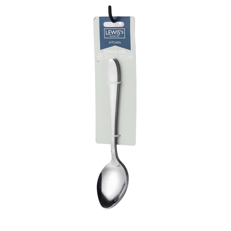 Lewis’s Loose Cutlery Dessert Spoon - 4 Pack  | TJ Hughes