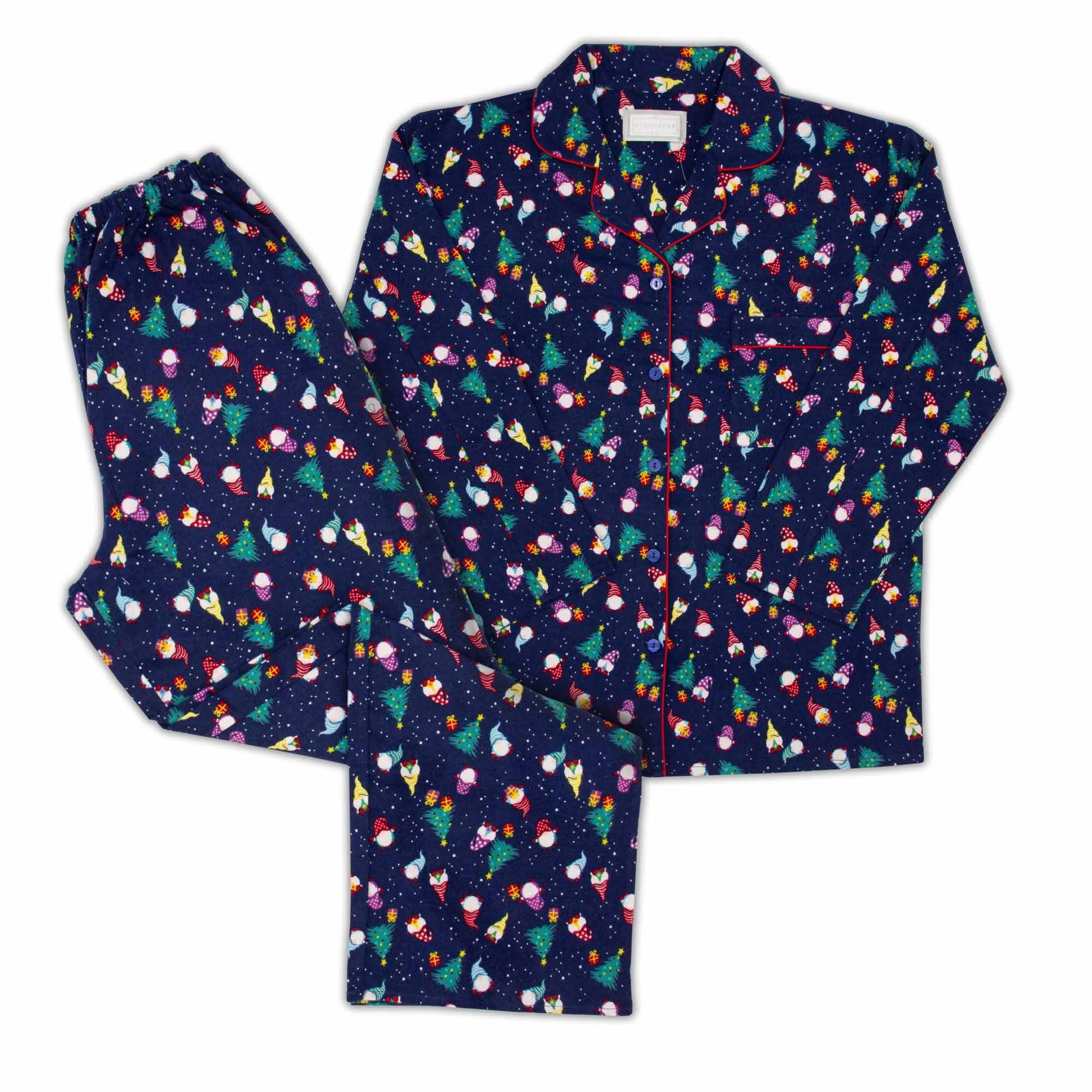 Tru Ladies Gonk Flannel Pyjama  - Navy - 12/14  | TJ Hughes