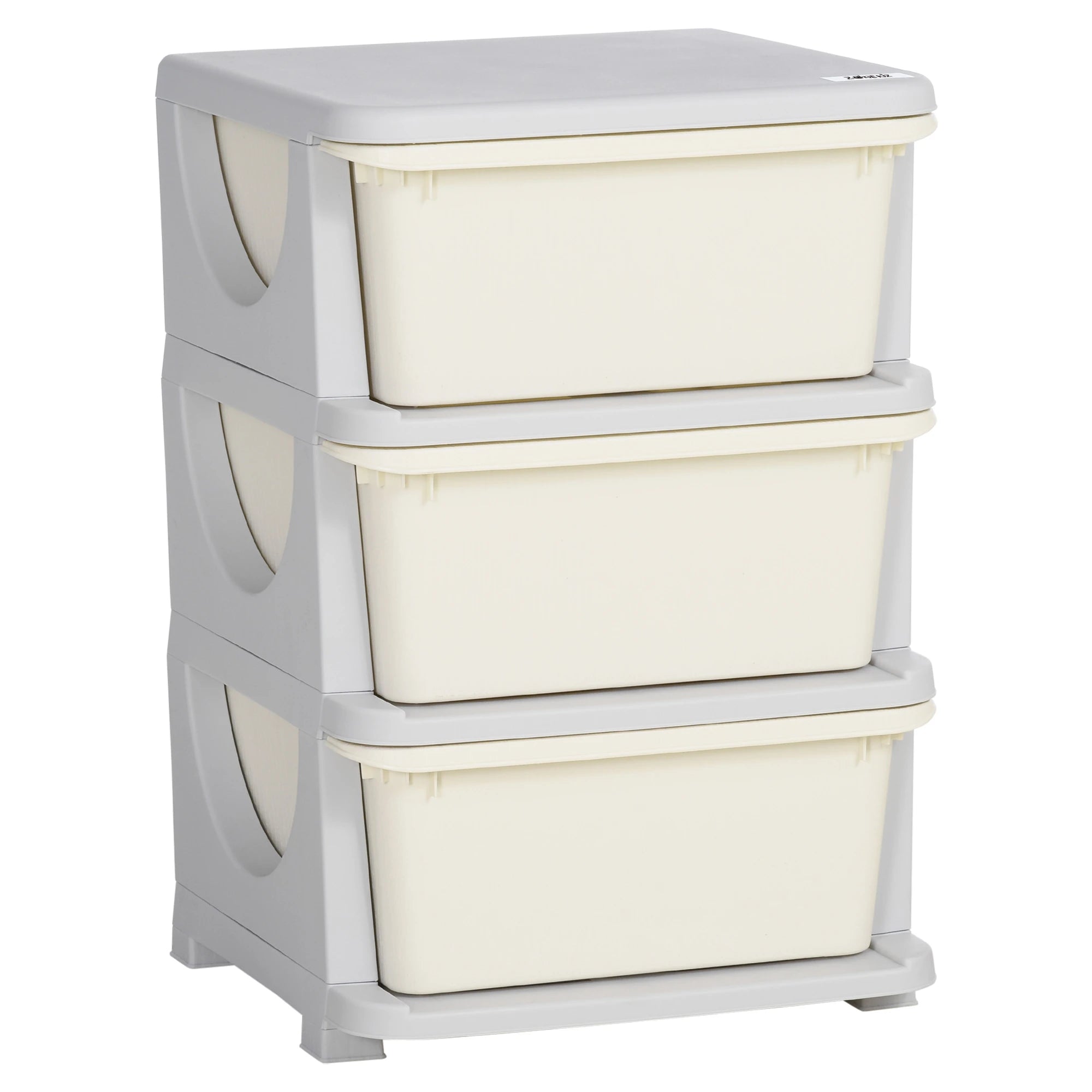 ZONEKIZ Kids Storage Units with Drawers 3 Tier Chest - White - HOMCOM  | TJ Hughes