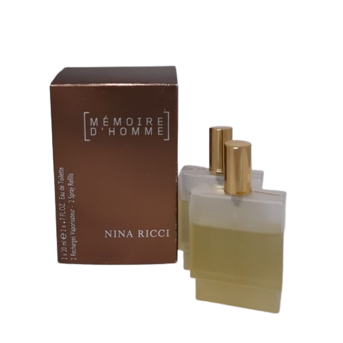 Nina Ricci Memoire D'homme Refill 2 Piece Gift Set: 2 x Eau de Toilette 20ml