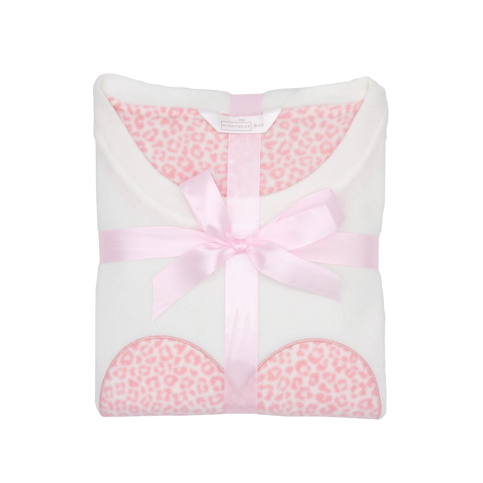 Tru Ladies Animal Print Fleece Pyjama - Pink - 16/18  | TJ Hughes
