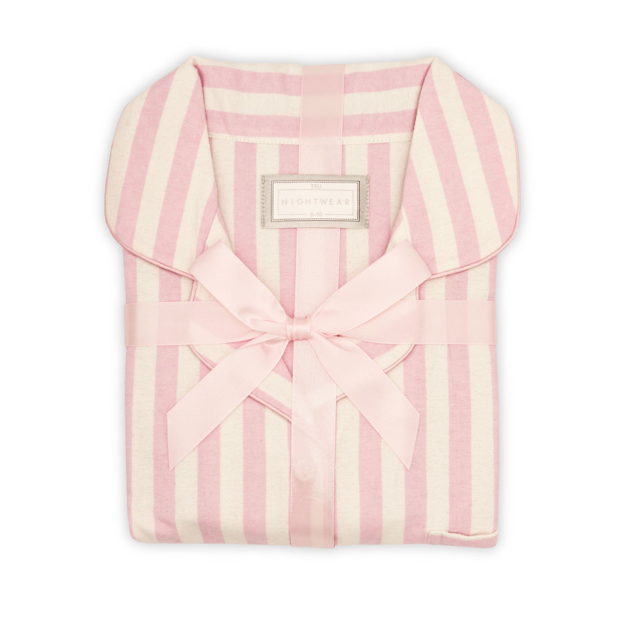 Tru Ladies Stripe Flannel Pyjama - Pink - 12/14  | TJ Hughes