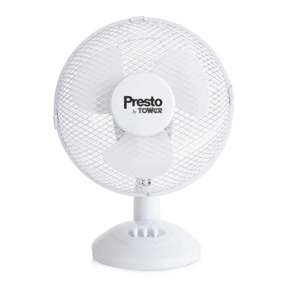 Tower Presto Desk Fan 9"  - White  | TJ Hughes