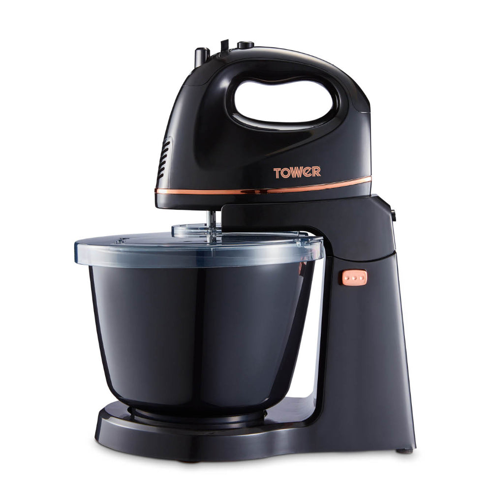 Tower Rose Gold Hand & Stand Mixer - Black