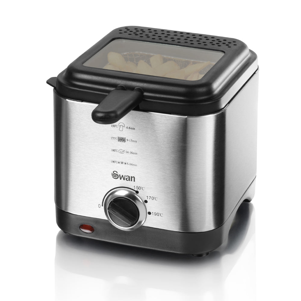 Swan Fryer 1.5L  - Stainless Steel  | TJ Hughes Silver