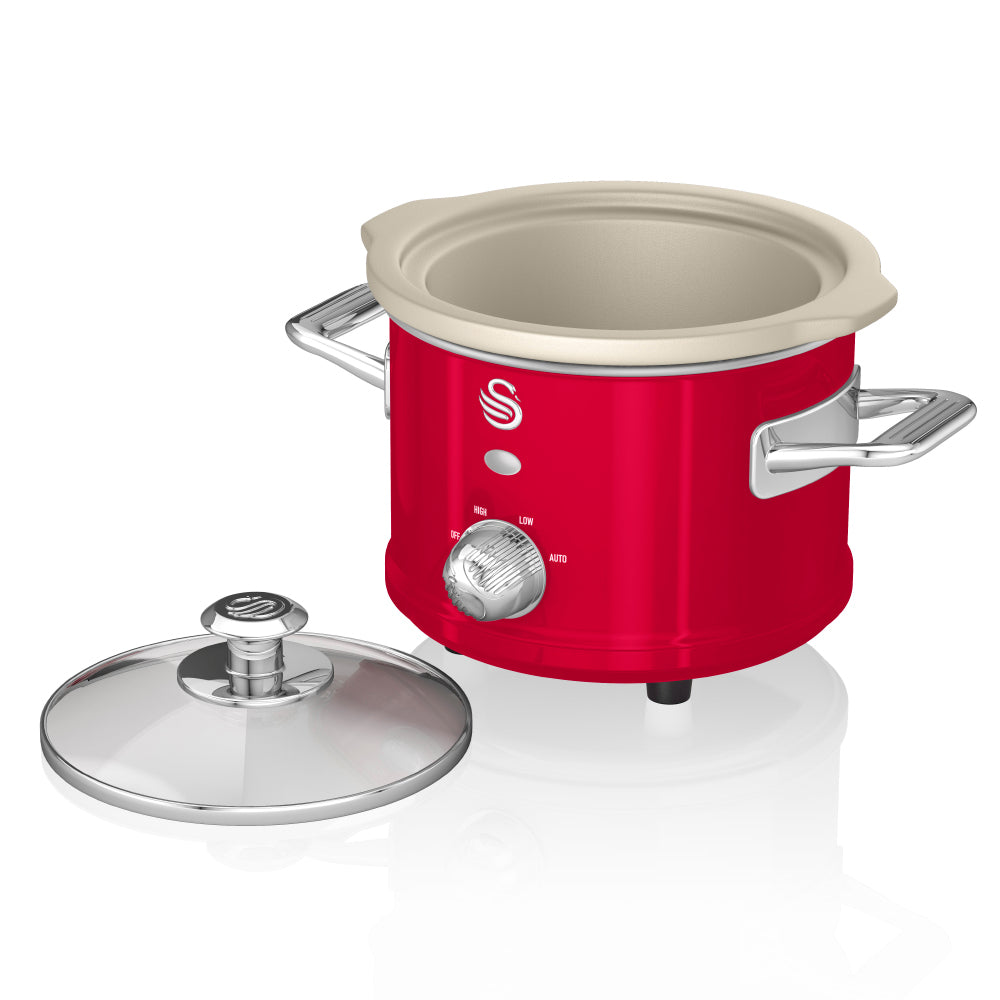 Swan Slow Cooker Retro 1.5L - Red