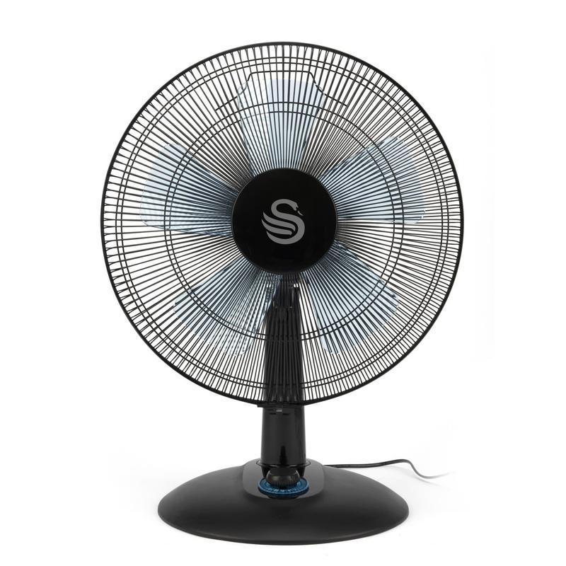 Swan Desk Fan 12"  - Black  | TJ Hughes