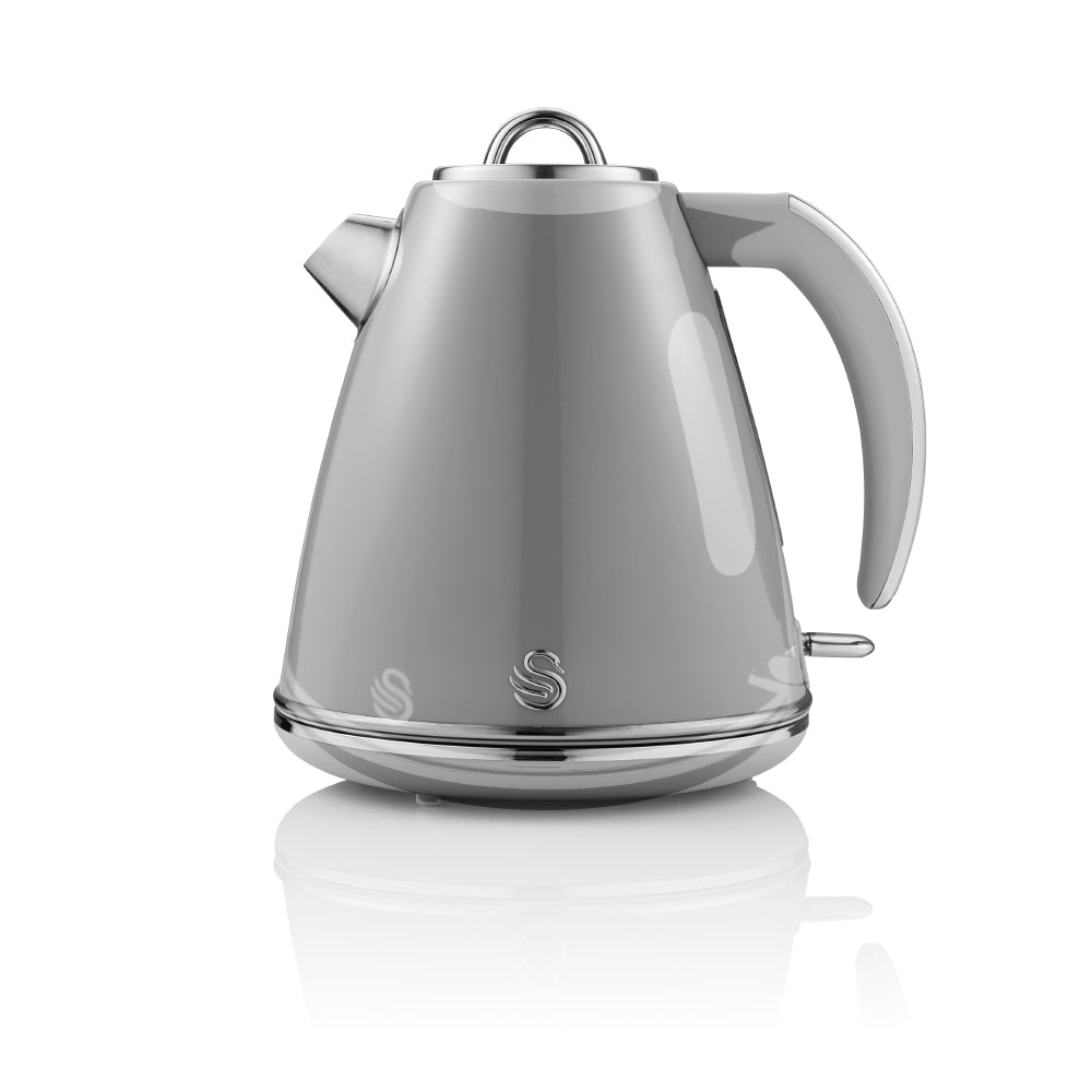 Swan Retro Jug Kettle 3KW 1.5L  - Grey  | TJ Hughes