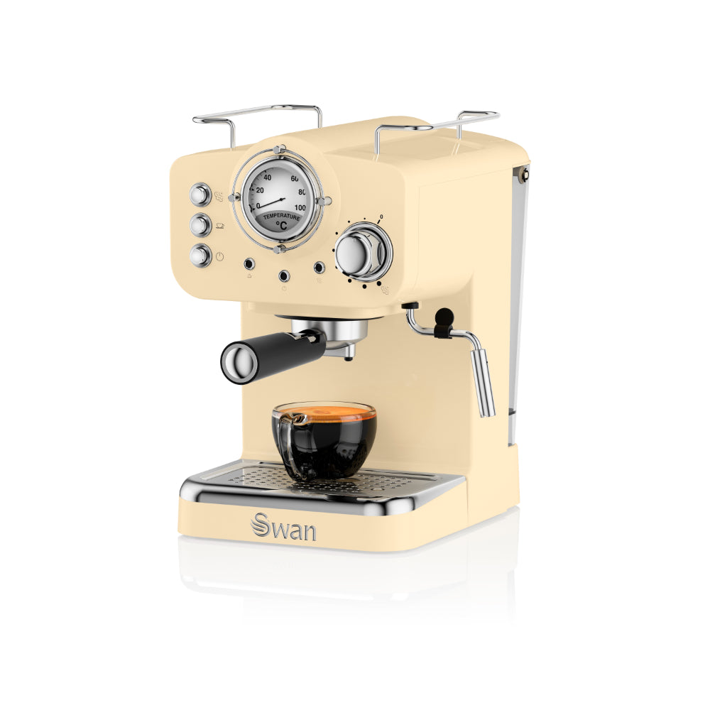 Swan Pump Espresso Coffee Machine  - Cream  | TJ Hughes