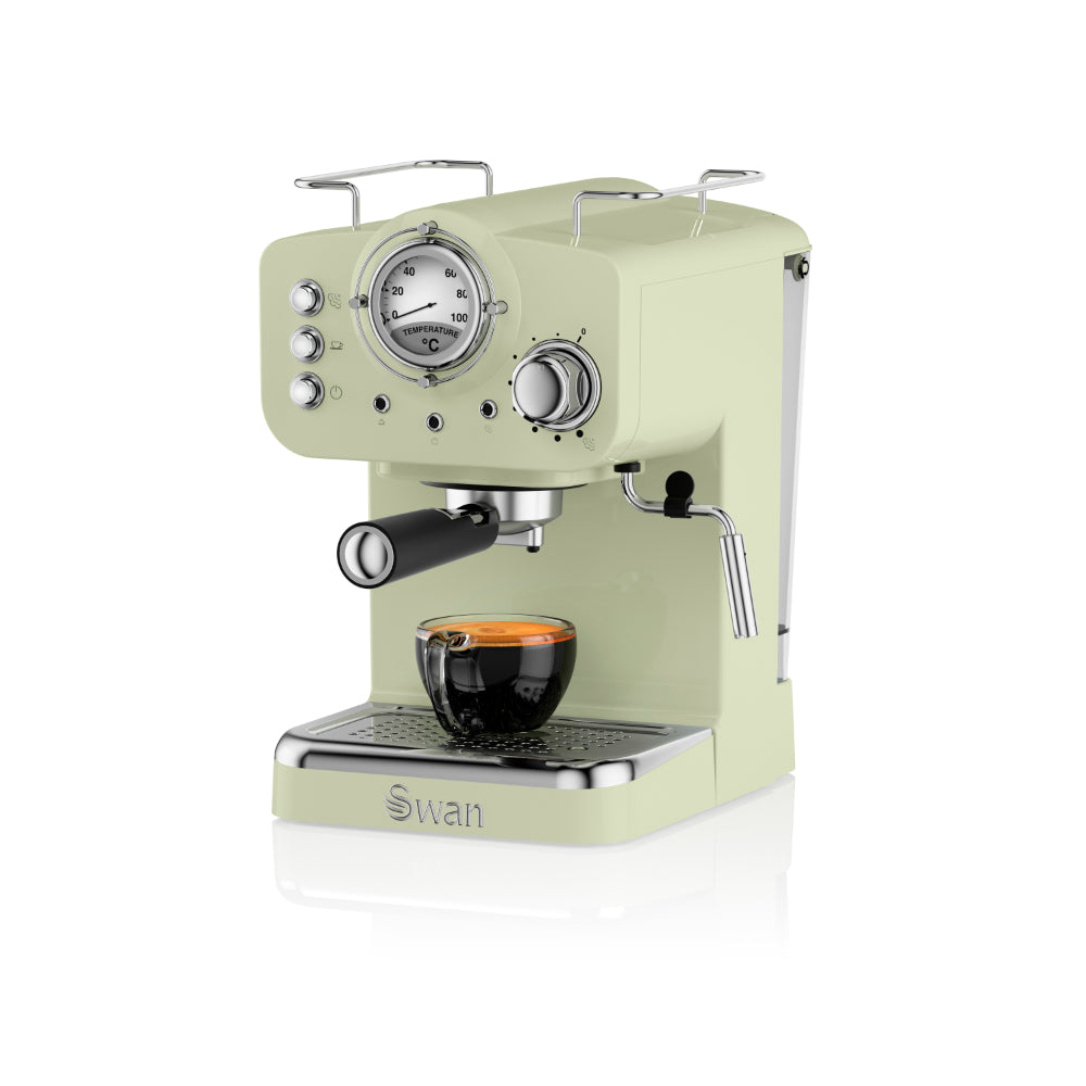 Swan Pump Espresso Coffee Machine  - Green  | TJ Hughes