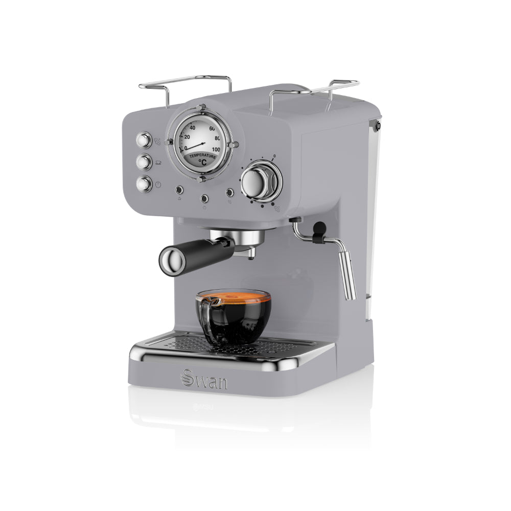 Swan Pump Espresso Coffee Machine  - Grey  | TJ Hughes