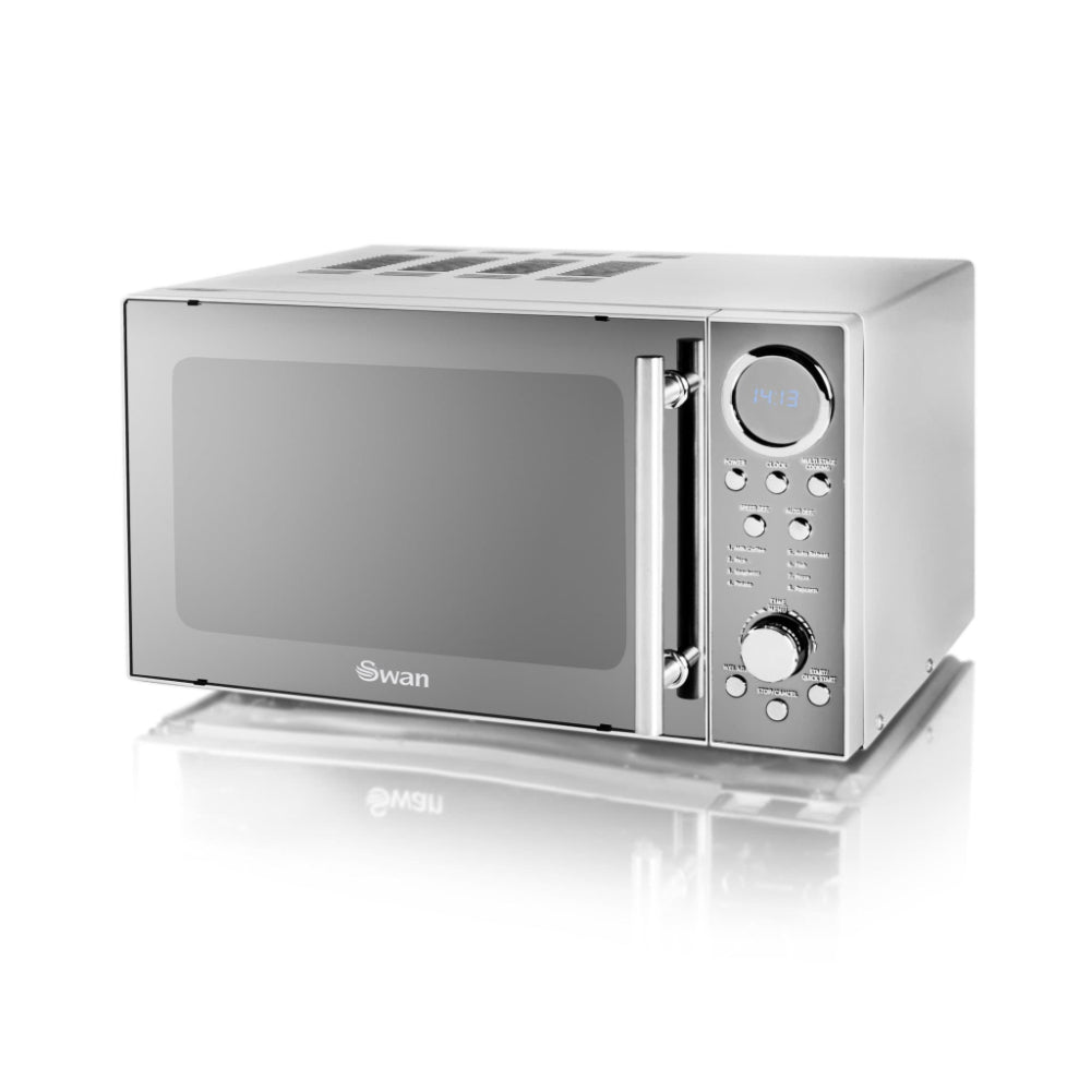 Swan Digital Microwave 800W  - Silver  | TJ Hughes