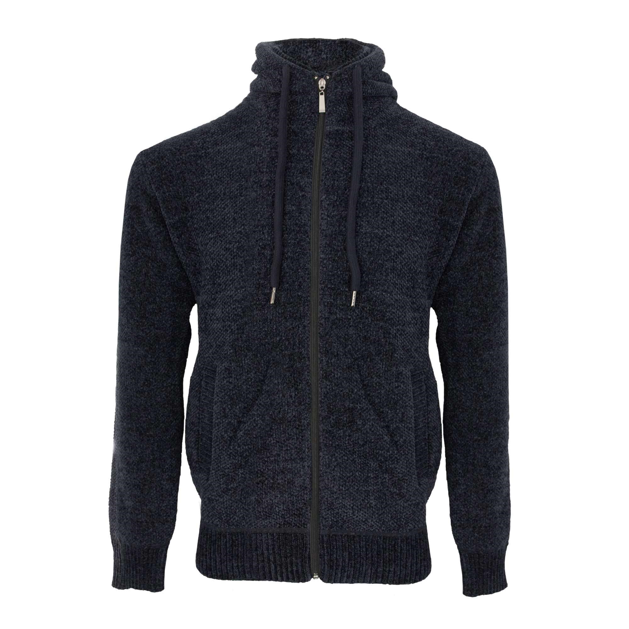 Hutson Harbour Soft Touch Zip Up Cardigan - Dark Blue - LARGE  | TJ Hughes