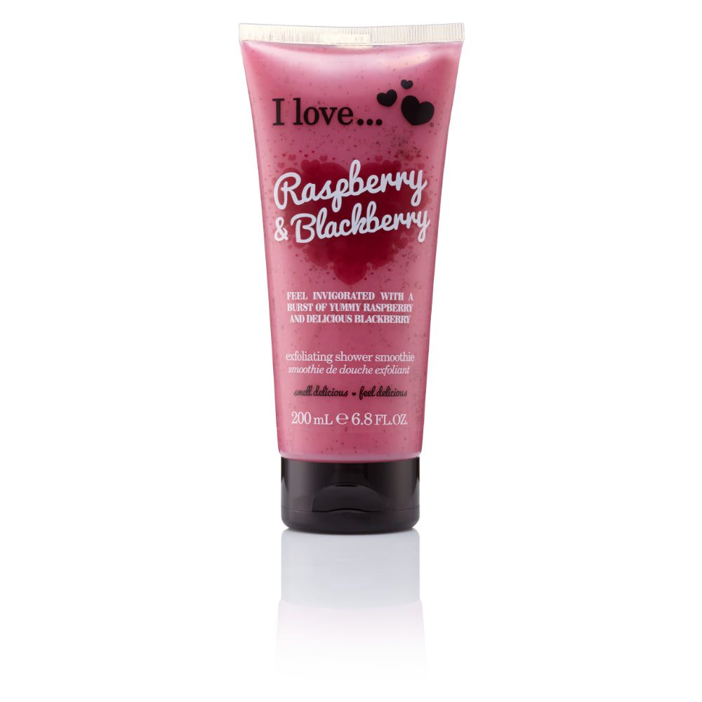 I Love Exfoliating Shower Smoothie Raspberry & Blackberry 200ml  | TJ Hughes Black