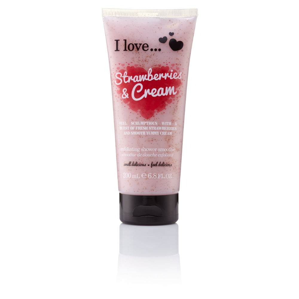 I Love Exfoliating Shower Smoothie Strawberries & Cream 200ml  | TJ Hughes