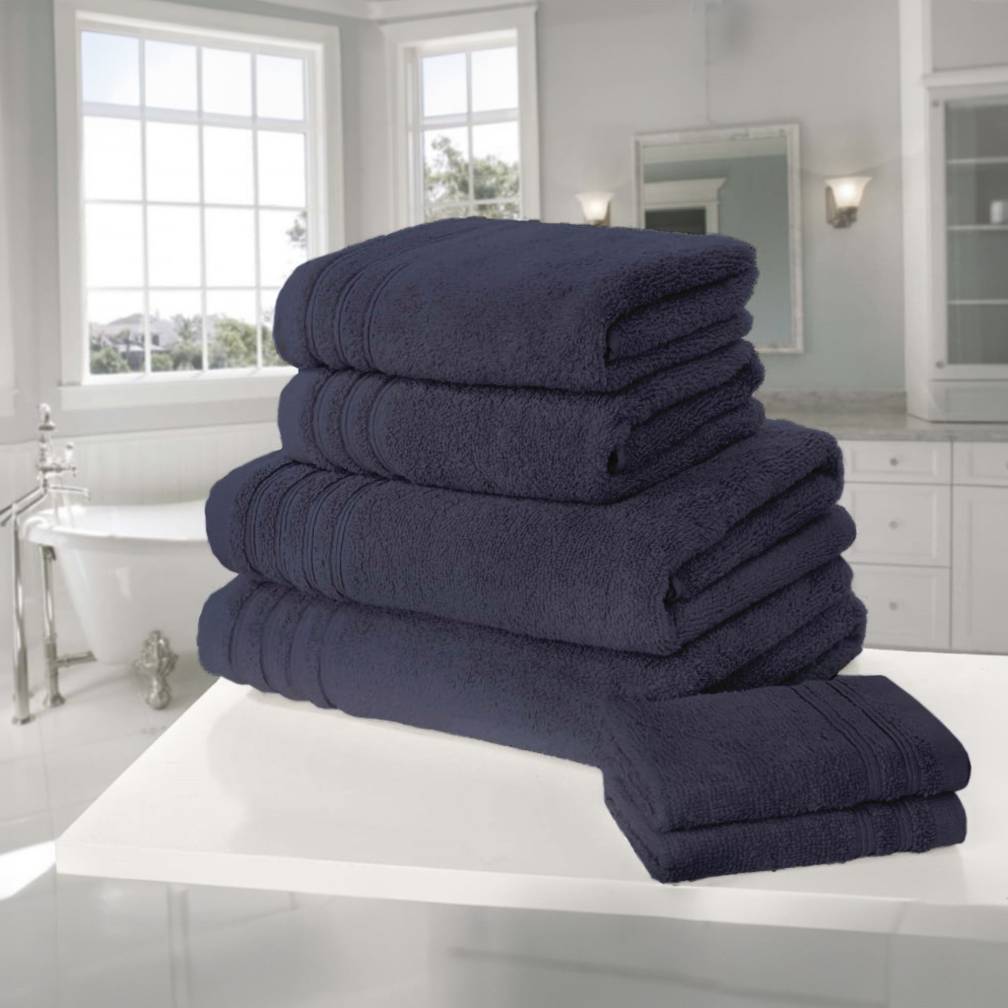Lewis’s So Soft Zero Twist Towel Range - Navy - Hand Towel  | TJ Hughes