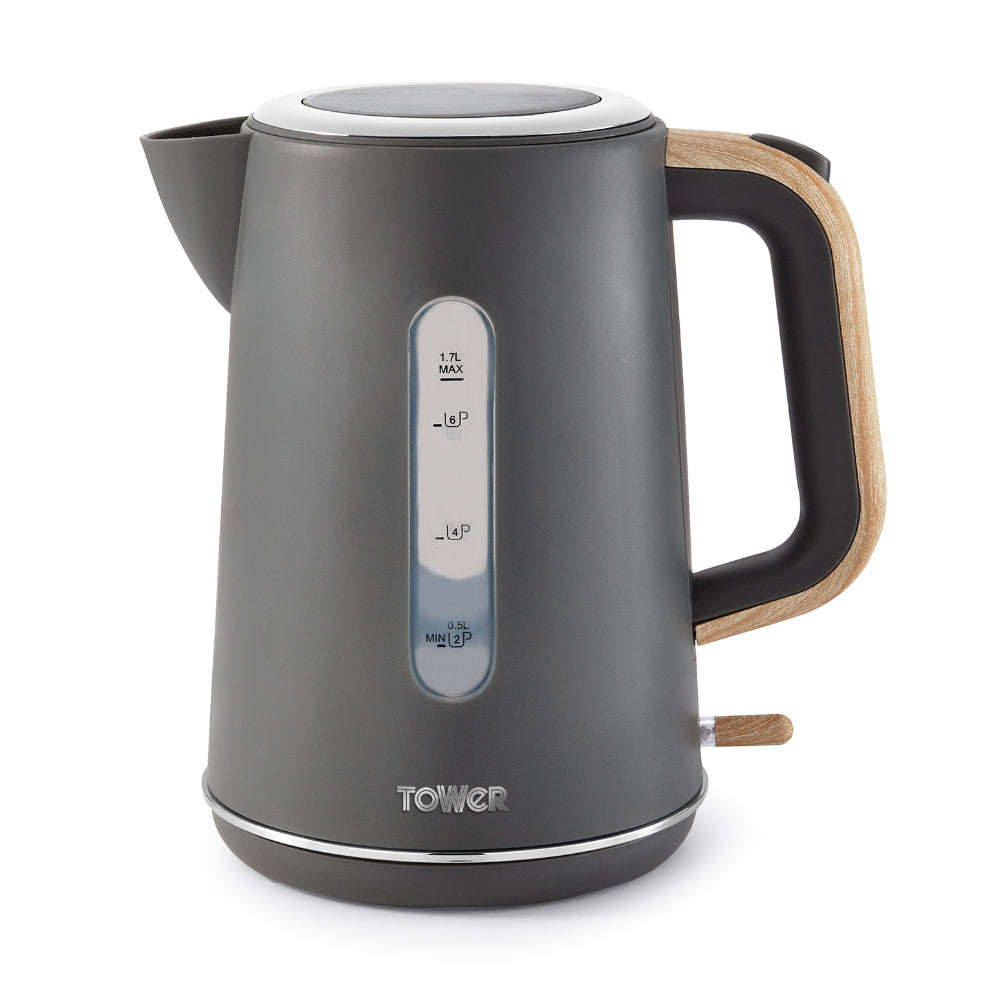 Tower Scandi Kettle 3kW 1.7L  - Grey  | TJ Hughes