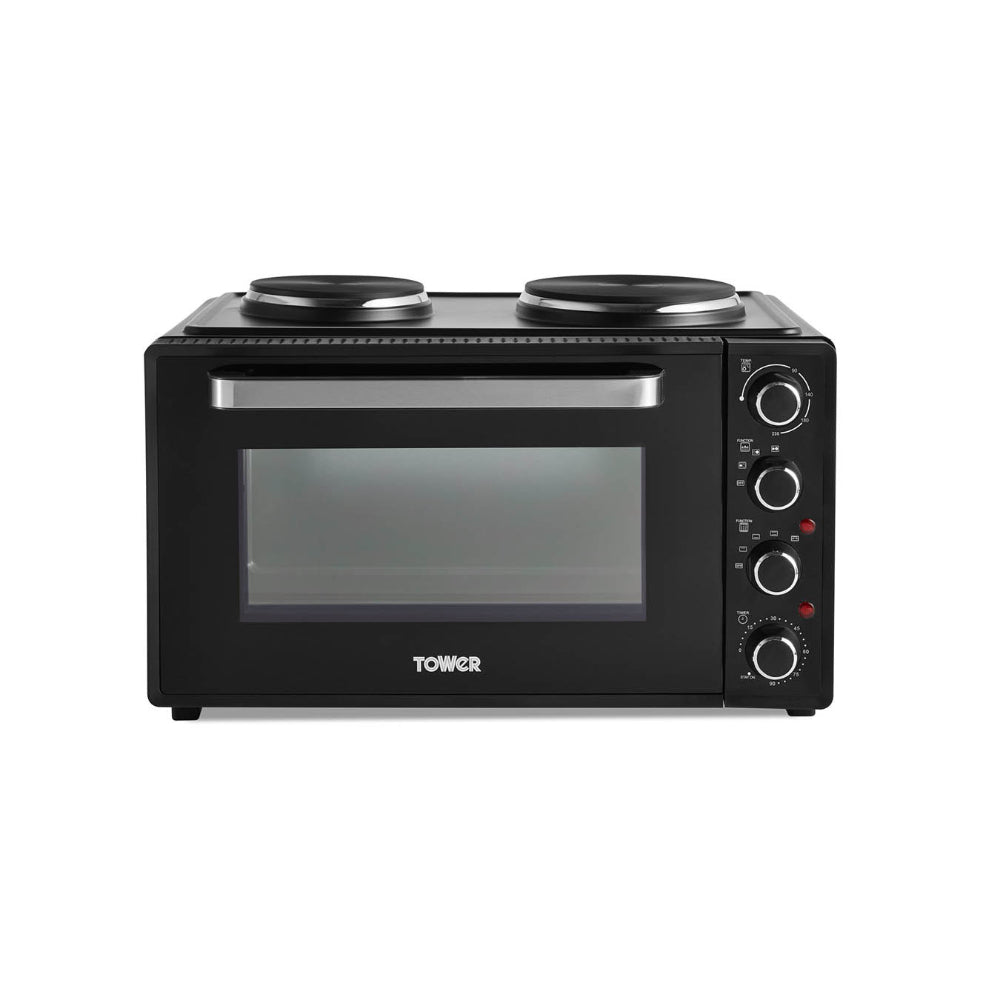 Tower Mini Oven with Hot Plates 42L - Black