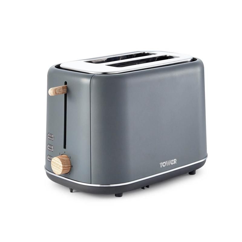 Tower Scandi 2 Slice Toaster - Grey  | TJ Hughes