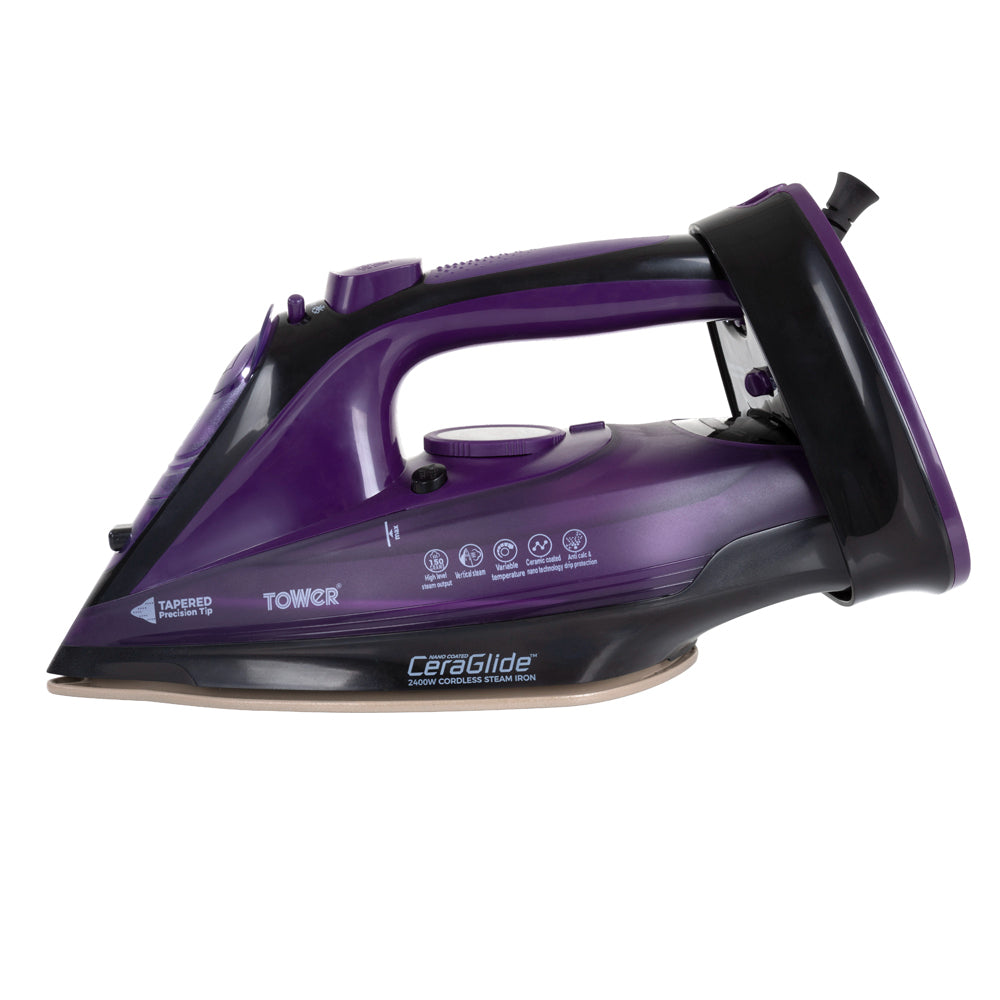 Tower Ceraglide Cord Cordless Iron 2400w - Purple