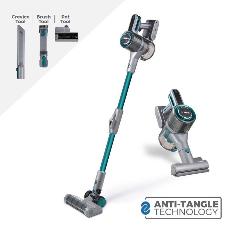 Tower VL80 Flexi Cordless Vacuum Cleaner  - Teal  | TJ Hughes Green