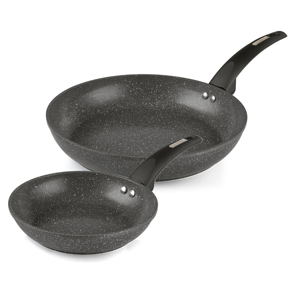 Tower Cerastone 2 Piece Frying Pan Set  - Graphite  | TJ Hughes Grey