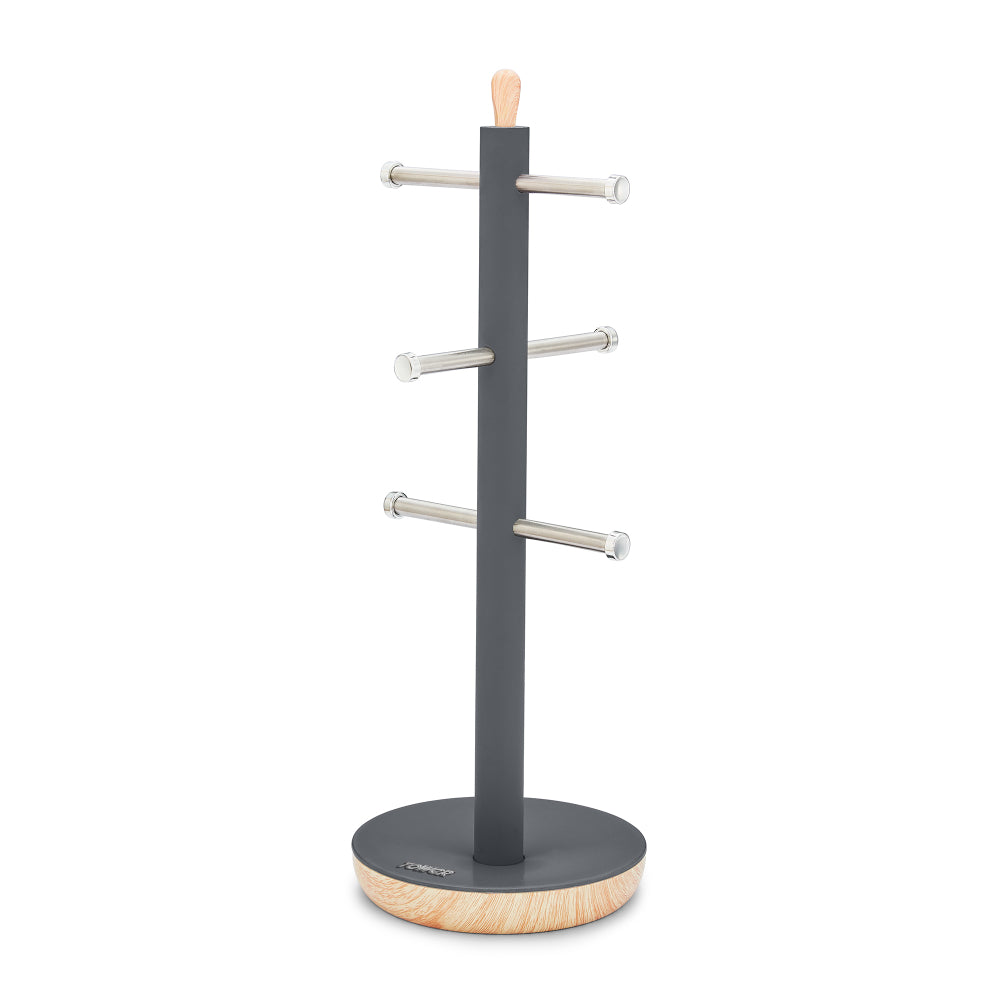 Tower Scandi 6 Cup Mug Tree - Grey