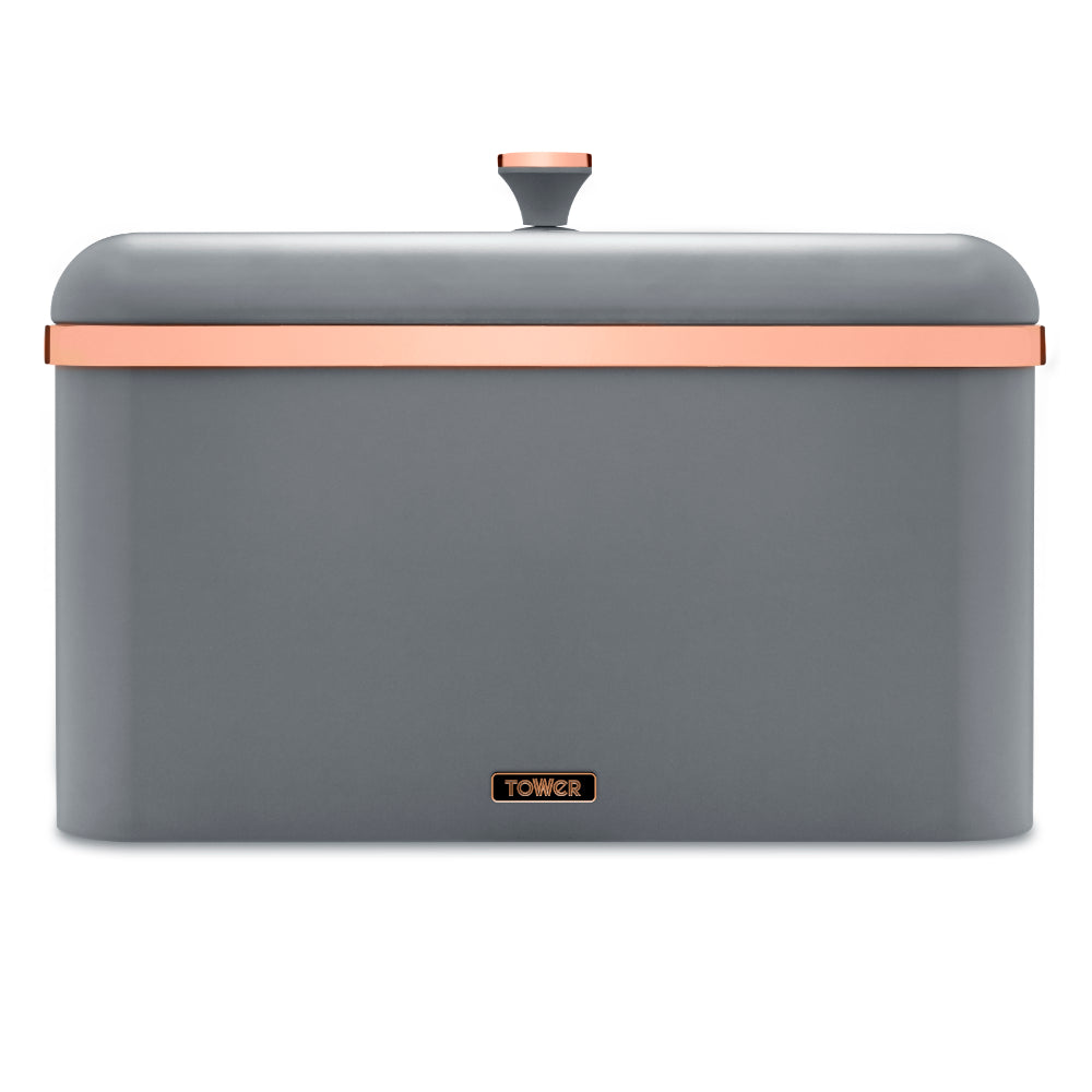 Tower Cavaletto Bread Bin Grey  - Grey  | TJ Hughes