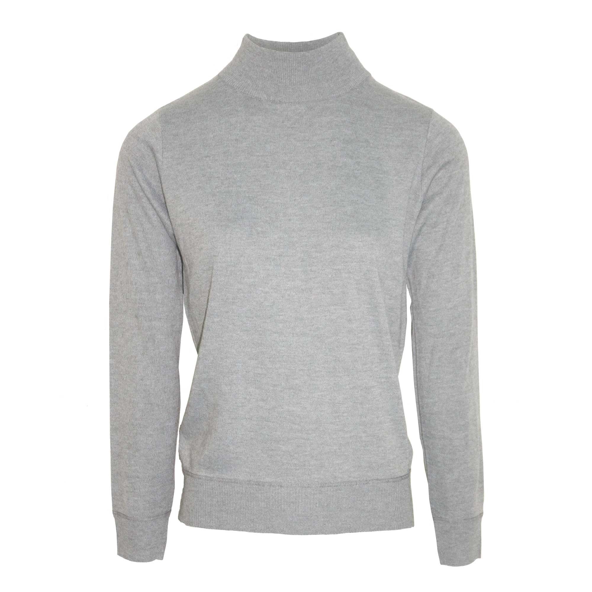 Tru Soft Turtle Neck Ladies Jumper - Silver - MEDIUM  | TJ Hughes