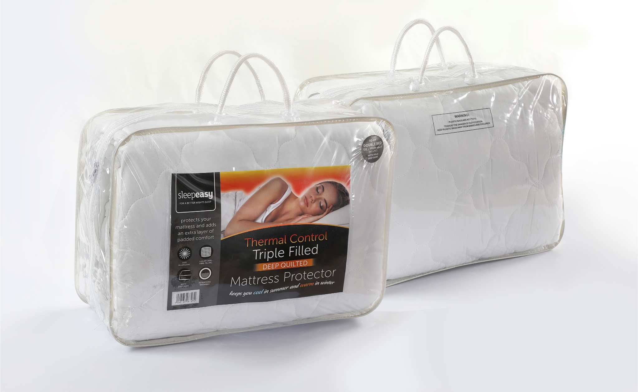 Thermal Control Mattress Protector - Double - TJ Hughes
