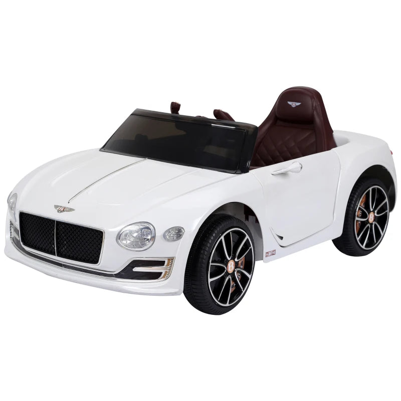 HOMCOM Kids Electric Ride-on Car with Lights-White  | TJ Hughes White