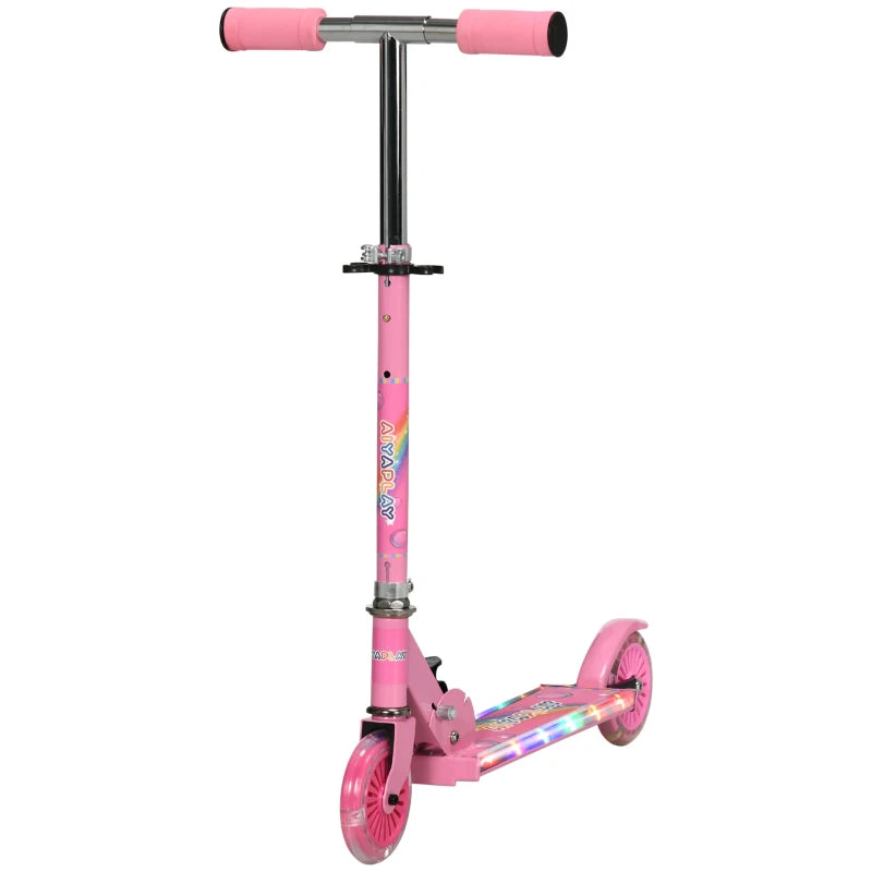 HOMCOM Kids Scooter  for Ages 3-7 Years - Pink  | TJ Hughes