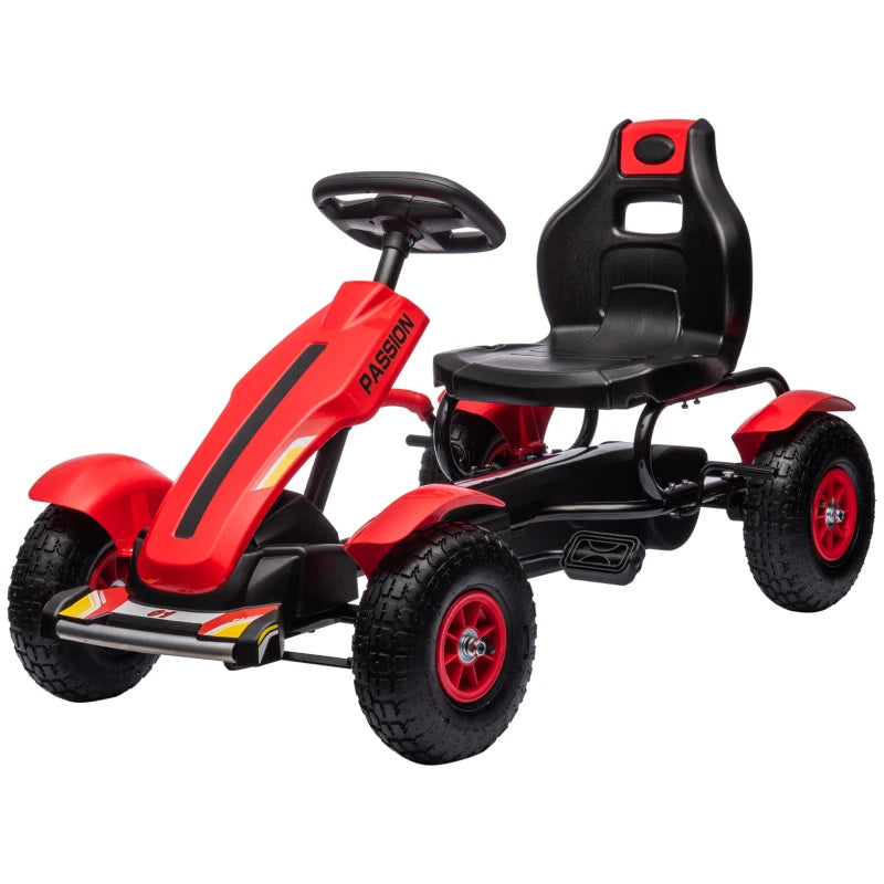 HOMCOM Children Pedal Go Kart for Ages 5-12 Years - Red  | TJ Hughes