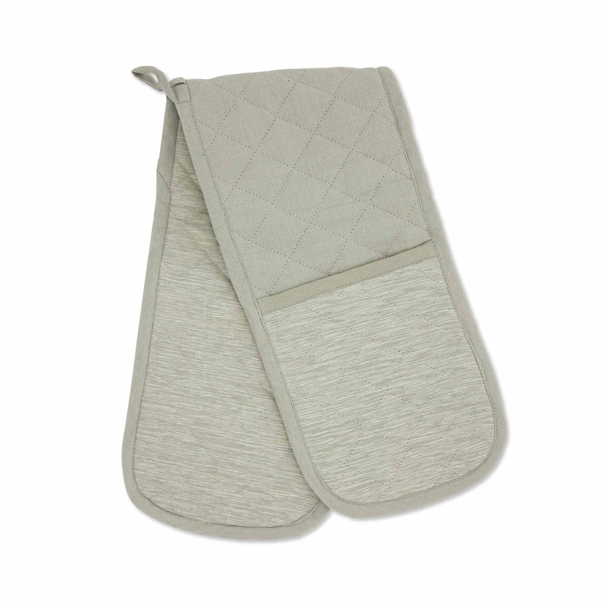 Double Oven Gloves - Grey - TJ Hughes