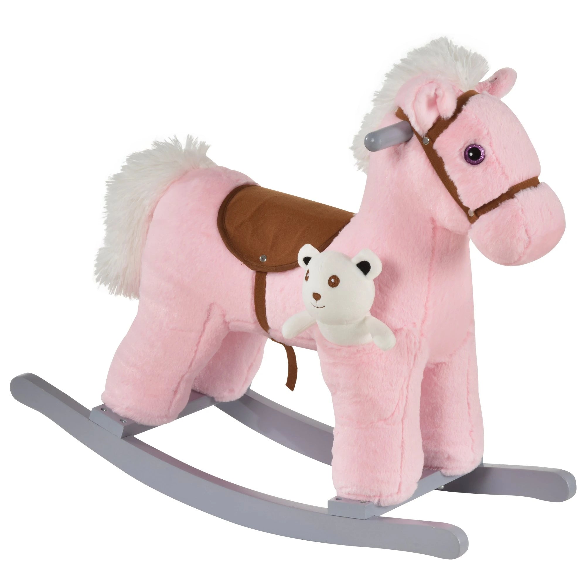 HOMCOM Children’s Rocking Horse - Pink  | TJ Hughes