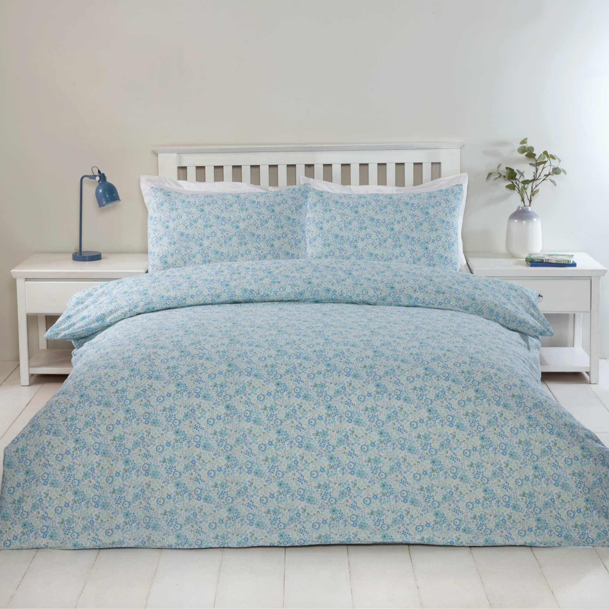 Lewis’s Pippa Duvet Set - Blue - Double  | TJ Hughes