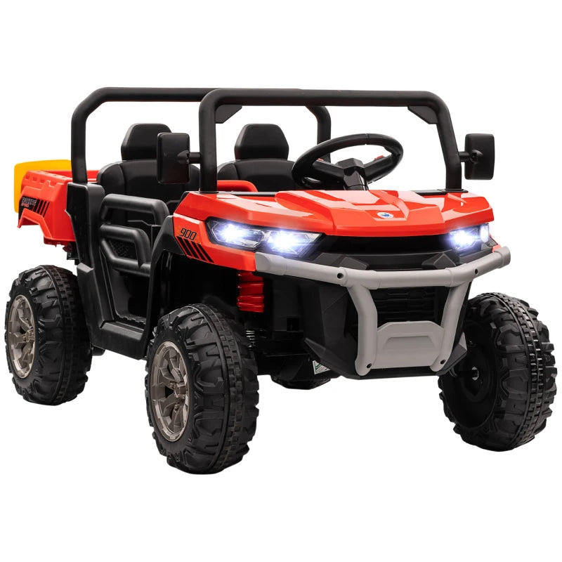 Kids Electric Ride On Car with Two Seats 12v - Red - HOMCOM  | TJ Hughes